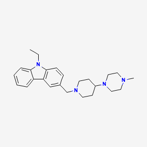 molecular formula C25H34N4 B10882333 9-ethyl-3-{[4-(4-methylpiperazin-1-yl)piperidin-1-yl]methyl}-9H-carbazole 