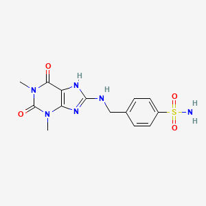 4-{[(1,3-dimethyl-2,6-dioxo-2,3,6,7-tetrahydro-1H-purin-8-yl)amino]methyl}benzenesulfonamide