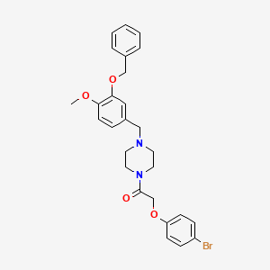 1-{4-[3-(Benzyloxy)-4-methoxybenzyl]piperazin-1-yl}-2-(4-bromophenoxy)ethanone