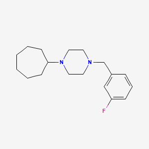 molecular formula C18H27FN2 B10882340 1-Cycloheptyl-4-(3-fluorobenzyl)piperazine 