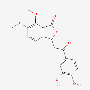 3-[2-(3,4-dihydroxyphenyl)-2-oxoethyl]-6,7-dimethoxy-2-benzofuran-1(3H)-one