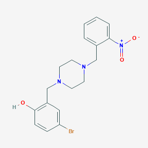 4-Bromo-2-{[4-(2-nitrobenzyl)piperazin-1-yl]methyl}phenol