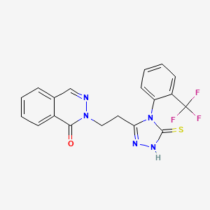 2-(2-{5-sulfanyl-4-[2-(trifluoromethyl)phenyl]-4H-1,2,4-triazol-3-yl}ethyl)phthalazin-1(2H)-one