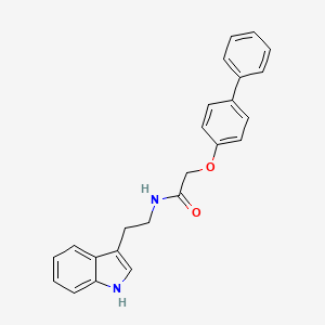 molecular formula C24H22N2O2 B10882368 2-(biphenyl-4-yloxy)-N-[2-(1H-indol-3-yl)ethyl]acetamide 