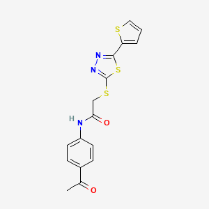 N-(4-acetylphenyl)-2-{[5-(thiophen-2-yl)-1,3,4-thiadiazol-2-yl]sulfanyl}acetamide