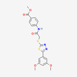 Methyl 4-[({[5-(3,5-dimethoxyphenyl)-1,3,4-thiadiazol-2-yl]sulfanyl}acetyl)amino]benzoate