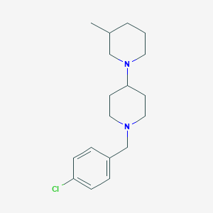 molecular formula C18H27ClN2 B10882431 1'-(4-Chlorobenzyl)-3-methyl-1,4'-bipiperidine 