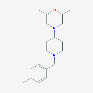 molecular formula C19H30N2O B10882436 2,6-Dimethyl-4-[1-(4-methylbenzyl)piperidin-4-yl]morpholine 