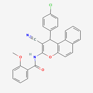 N-[1-(4-chlorophenyl)-2-cyano-1H-benzo[f]chromen-3-yl]-2-methoxybenzamide