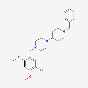 molecular formula C26H37N3O3 B10882457 1-(1-Benzylpiperidin-4-yl)-4-(2,4,5-trimethoxybenzyl)piperazine 