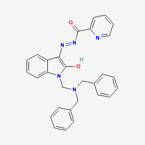 N'-{(3Z)-1-[(dibenzylamino)methyl]-2-oxo-1,2-dihydro-3H-indol-3-ylidene}pyridine-2-carbohydrazide