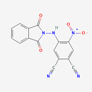 molecular formula C16H7N5O4 B10882504 4-[(1,3-dioxo-1,3-dihydro-2H-isoindol-2-yl)amino]-5-nitrobenzene-1,2-dicarbonitrile 