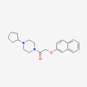 1-(4-Cyclopentylpiperazin-1-yl)-2-(naphthalen-2-yloxy)ethanone