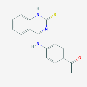 molecular formula C16H13N3OS B10882534 1-[4-[(2-sulfanylidene-1H-quinazolin-4-yl)amino]phenyl]ethanone 