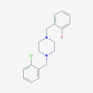 1-[(2-Chlorophenyl)methyl]-4-[(2-fluorophenyl)methyl]piperazine