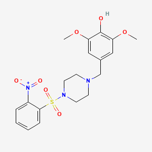 2,6-Dimethoxy-4-({4-[(2-nitrophenyl)sulfonyl]piperazin-1-yl}methyl)phenol