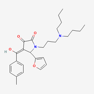 1-[3-(dibutylamino)propyl]-5-(furan-2-yl)-3-hydroxy-4-[(4-methylphenyl)carbonyl]-1,5-dihydro-2H-pyrrol-2-one