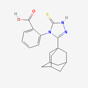 molecular formula C19H21N3O2S B10882607 2-[3-(1-Adamantyl)-5-sulfanyl-4H-1,2,4-triazol-4-YL]benzoic acid 