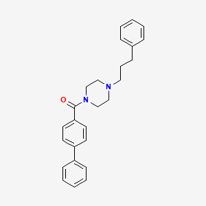 molecular formula C26H28N2O B10882654 Biphenyl-4-yl[4-(3-phenylpropyl)piperazin-1-yl]methanone 