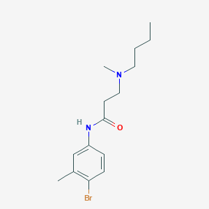 molecular formula C15H23BrN2O B10882663 N-(4-bromo-3-methylphenyl)-3-[butyl(methyl)amino]propanamide 