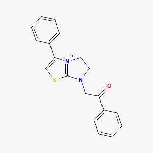 7-(2-Oxo-2-phenylethyl)-3-phenyl-5,6-dihydroimidazo[2,1-b][1,3]thiazol-7-ium