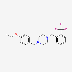 1-(4-Ethoxybenzyl)-4-[2-(trifluoromethyl)benzyl]piperazine