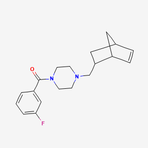 [4-(Bicyclo[2.2.1]hept-5-en-2-ylmethyl)piperazin-1-yl](3-fluorophenyl)methanone