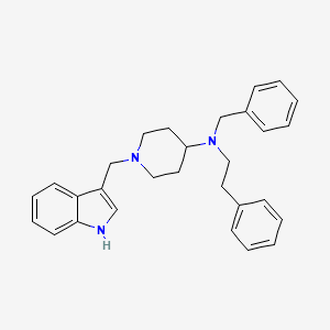 molecular formula C29H33N3 B10882687 N-benzyl-1-(1H-indol-3-ylmethyl)-N-(2-phenylethyl)piperidin-4-amine 