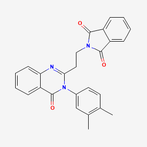 2-{2-[3-(3,4-dimethylphenyl)-4-oxo-3,4-dihydroquinazolin-2-yl]ethyl}-1H-isoindole-1,3(2H)-dione