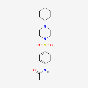 N-{4-[(4-cyclohexylpiperazin-1-yl)sulfonyl]phenyl}acetamide