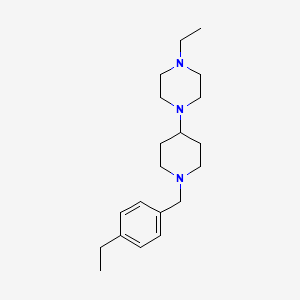 molecular formula C20H33N3 B10882735 1-Ethyl-4-[1-(4-ethylbenzyl)piperidin-4-yl]piperazine 