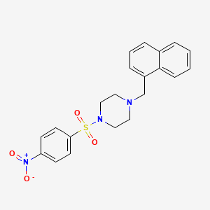 molecular formula C21H21N3O4S B10882751 1-(Naphthalen-1-ylmethyl)-4-[(4-nitrophenyl)sulfonyl]piperazine 