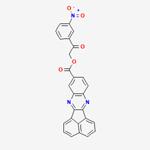 molecular formula C27H15N3O5 B10882754 2-(3-Nitrophenyl)-2-oxoethyl acenaphtho[1,2-b]quinoxaline-9-carboxylate 