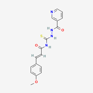 (E)-3-(4-methoxyphenyl)-N-[(pyridine-3-carbonylamino)carbamothioyl]prop-2-enamide