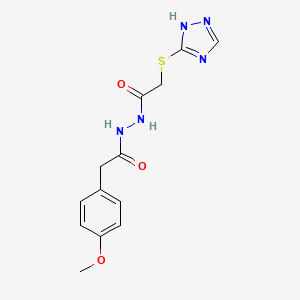 2-(4-methoxyphenyl)-N'-[(4H-1,2,4-triazol-3-ylsulfanyl)acetyl]acetohydrazide