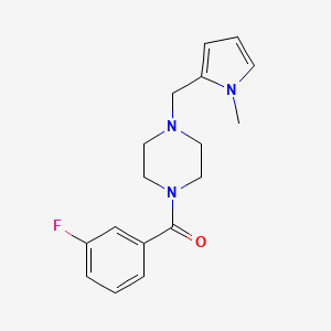 molecular formula C17H20FN3O B10882805 (3-fluorophenyl){4-[(1-methyl-1H-pyrrol-2-yl)methyl]piperazino}methanone 