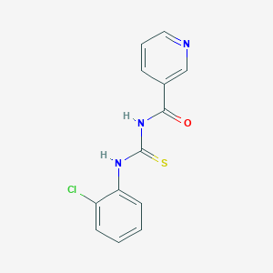 molecular formula C13H10ClN3OS B10882814 N-[(2-chlorophenyl)carbamothioyl]pyridine-3-carboxamide 