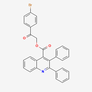 molecular formula C30H20BrNO3 B10882817 2-(4-Bromophenyl)-2-oxoethyl 2,3-diphenylquinoline-4-carboxylate 