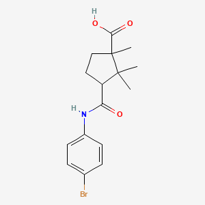 3-[(4-Bromophenyl)carbamoyl]-1,2,2-trimethylcyclopentane-1-carboxylic acid