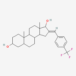 (E)-10,13-dimethyl-16-(4-(trifluoromethyl)benzylidene)hexadecahydro-1H-cyclopenta[a]phenanthrene-3,17-diol