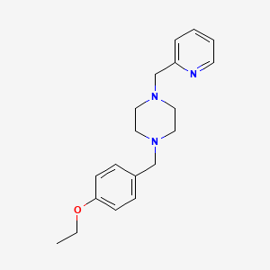 molecular formula C19H25N3O B10882882 1-(4-Ethoxybenzyl)-4-(pyridin-2-ylmethyl)piperazine 