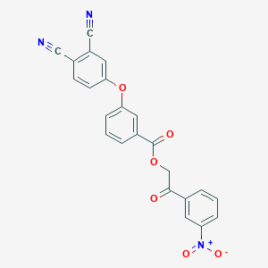 2-(3-Nitrophenyl)-2-oxoethyl 3-(3,4-dicyanophenoxy)benzoate