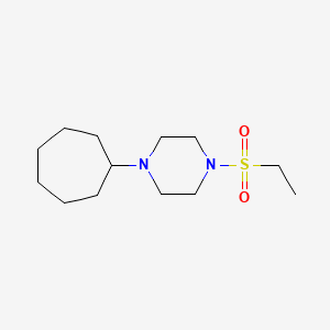 molecular formula C13H26N2O2S B10882901 1-Cycloheptyl-4-(ethylsulfonyl)piperazine 