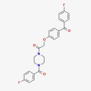 2-{4-[(4-Fluorophenyl)carbonyl]phenoxy}-1-{4-[(4-fluorophenyl)carbonyl]piperazin-1-yl}ethanone