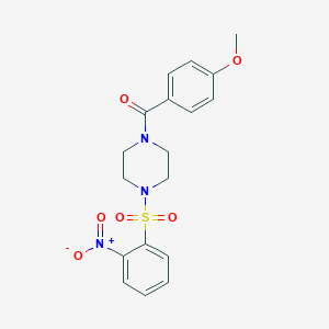 (4-Methoxyphenyl){4-[(2-nitrophenyl)sulfonyl]piperazin-1-yl}methanone