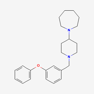 molecular formula C24H32N2O B10882924 1-[1-(3-Phenoxybenzyl)piperidin-4-yl]azepane 