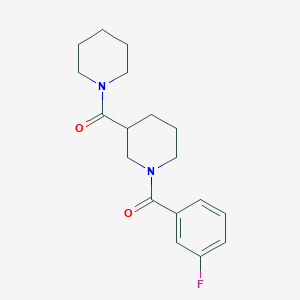 molecular formula C18H23FN2O2 B10882926 (3-Fluorophenyl)[3-(piperidin-1-ylcarbonyl)piperidin-1-yl]methanone 