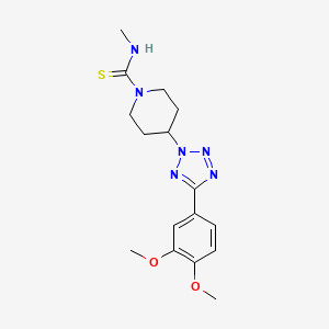 4-[5-(3,4-dimethoxyphenyl)-2H-tetrazol-2-yl]-N-methylpiperidine-1-carbothioamide