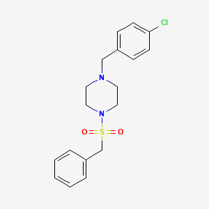 molecular formula C18H21ClN2O2S B10882964 1-(Benzylsulfonyl)-4-(4-chlorobenzyl)piperazine 