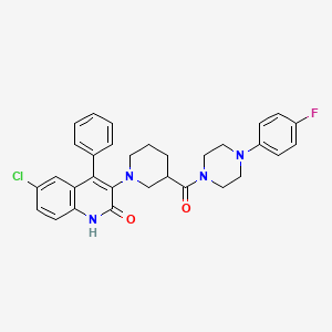 6-chloro-3-(3-{[4-(4-fluorophenyl)piperazin-1-yl]carbonyl}piperidin-1-yl)-4-phenylquinolin-2(1H)-one